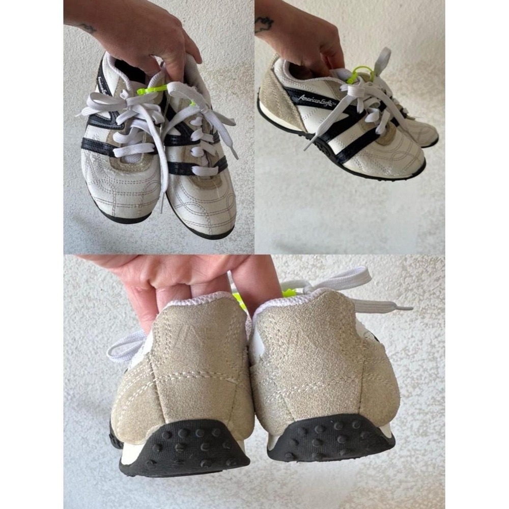 American Eagle Outfitters Kids Sneakers White Black Beige Neon Low Top Shoes